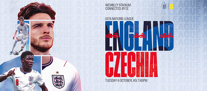 England versus Czechia promotional image