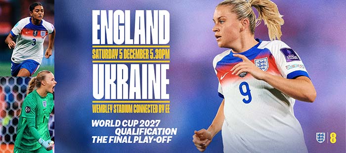 Promotional image for England versus Ukraine