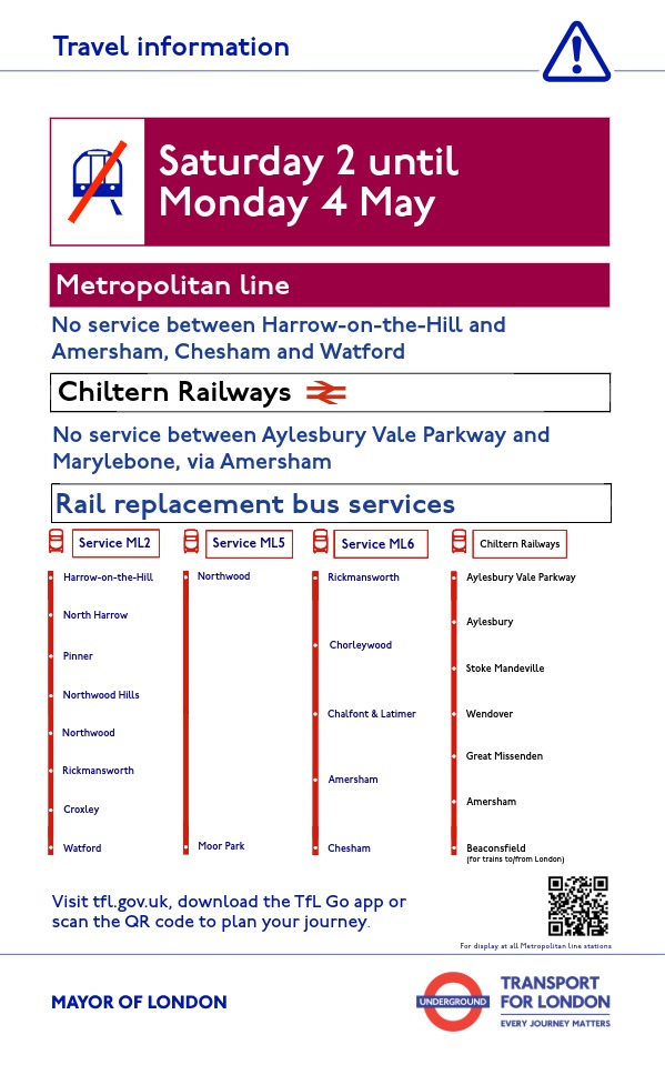Met Line bus poster 2 - 4 May 2026