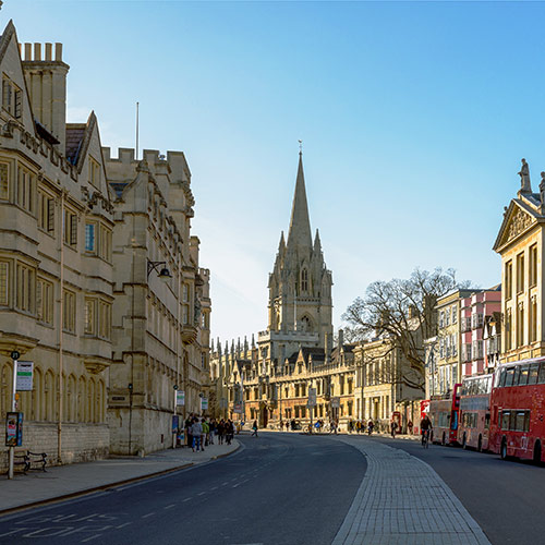 Oxford street with Historic buildings
