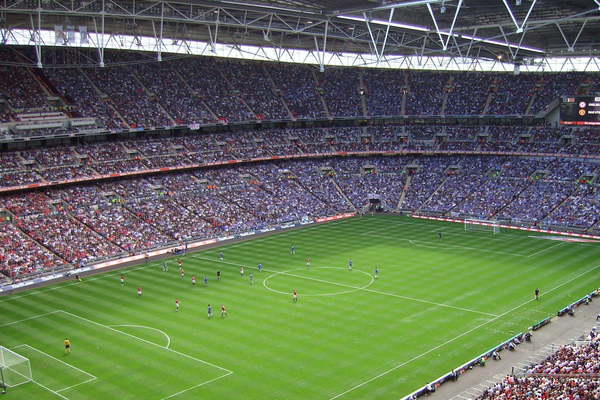 Football Match at Wembley Stadium