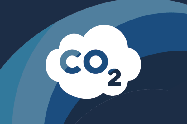 Iconography of Co2 thought bubble with Chiltern Branding in the background