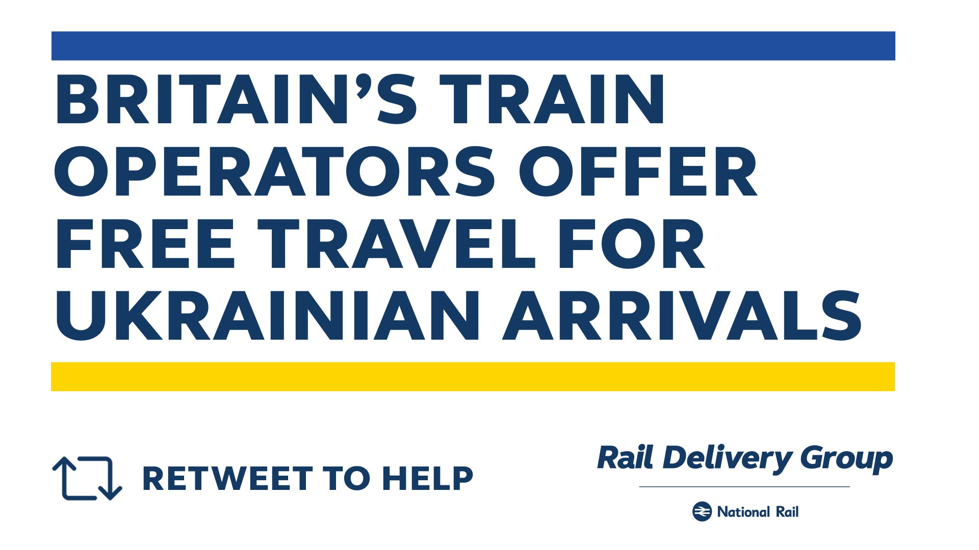 Britain's Train Operators offer free train travel for Ukrainian arrivals