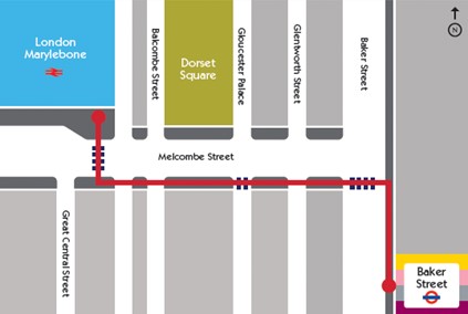 How to get from Marylebone Station to Baker Street underground station