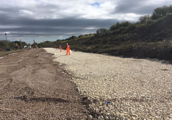 Work on the embankment between Bicester and Haddenham