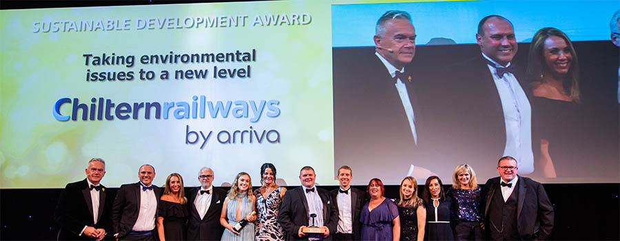 Chiltern Railways wins Sustainable Development Award at National Rail Awards