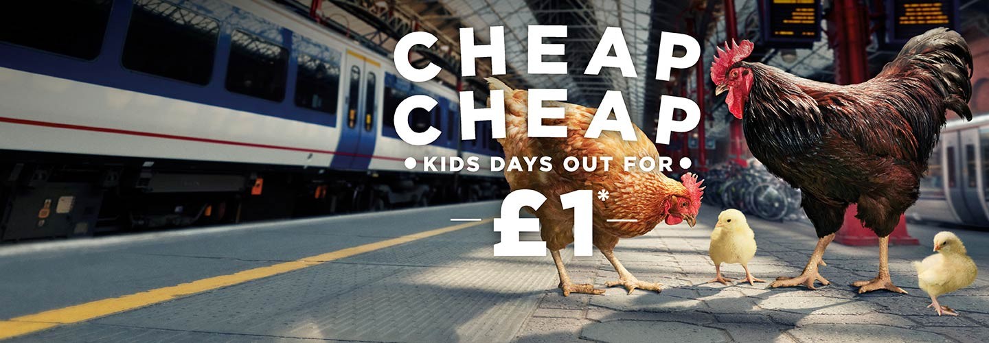 Cheap! Cheap! Kids travel for £1 when you buy a family travelcard with Chiltern Railways