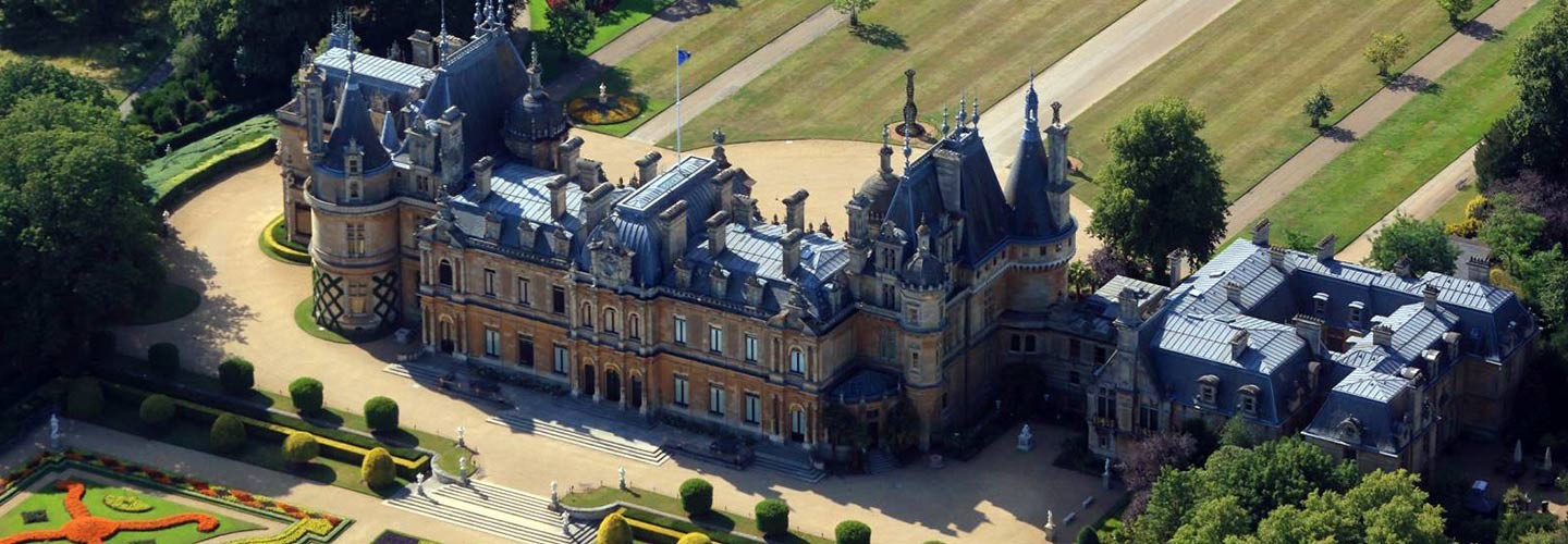 Aerial image of Waddesdon Manor