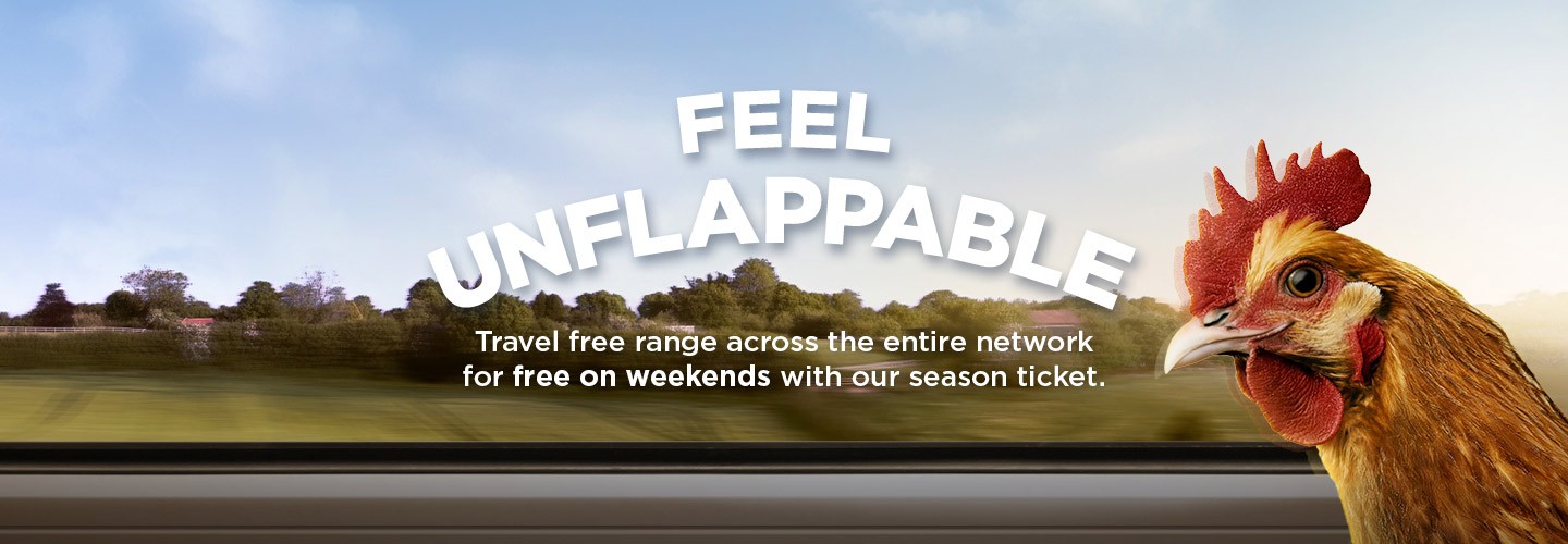 Fell unflappable Travel free range across the entire network for free on weekends with our season ticket