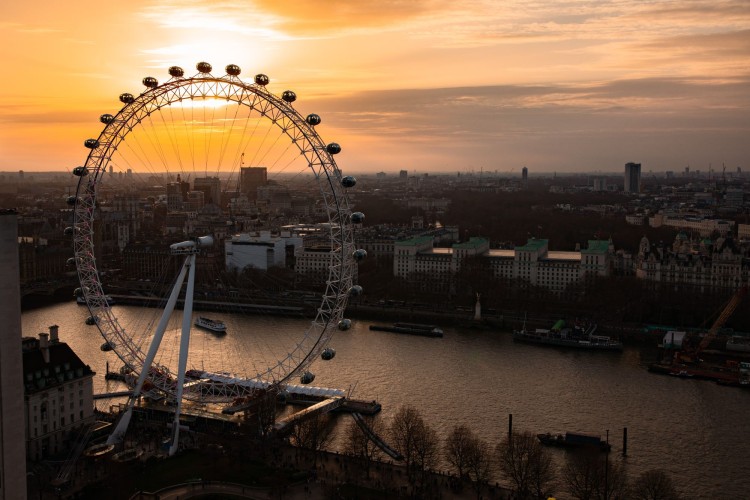 London Eye Sunset Skyline