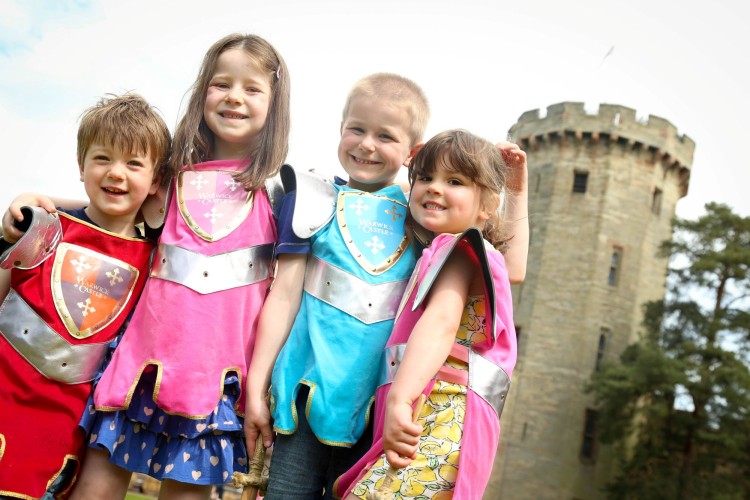 Kids at Warwick Castle