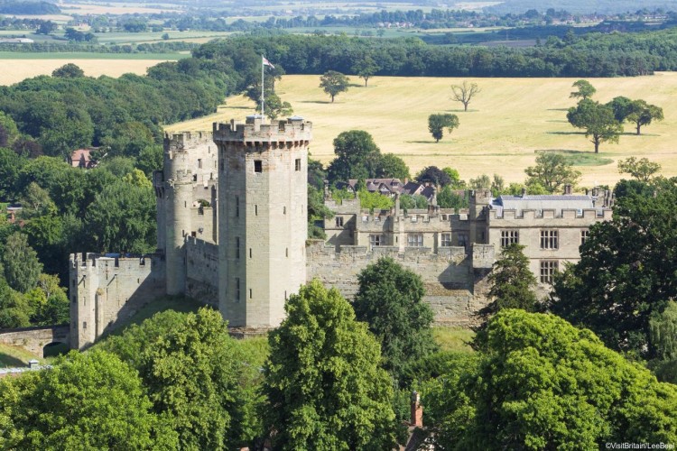 Warwick Castle Ariel View