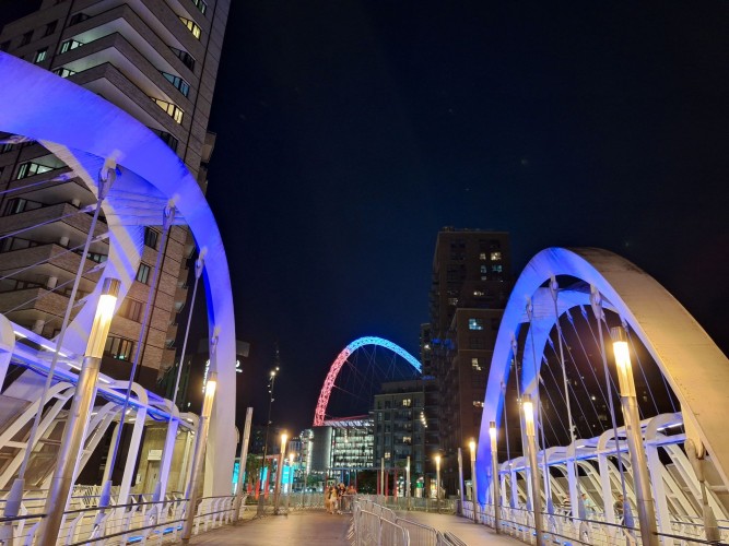 Wembley Stadium at Nightime