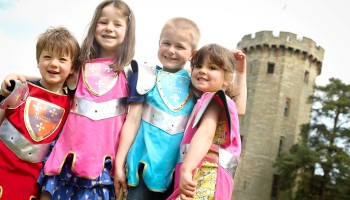 Kids at Warwick Castle