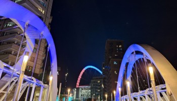 Wembley Stadium at Nightime